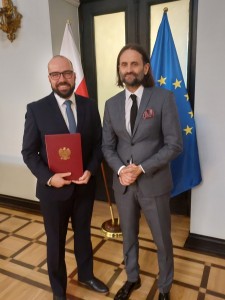 dr Piotr Kośliński; wiceminister Piotr Bromber. Kliknij, aby powiększyć zdjęcie.